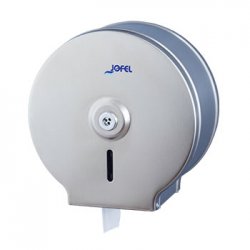 Dispensador Papel Higiénico Jumbo Jofel Aço e Inox Satinado 6821017