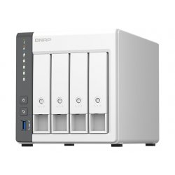 QNAP TS-433 - Servidor NAS - 4 baias - SATA 6Gb/s - RAID (expansão de disco rígido) 0, 1, 5, 6, 10, JBOD, 50, 60 - RAM 4 GB - G
