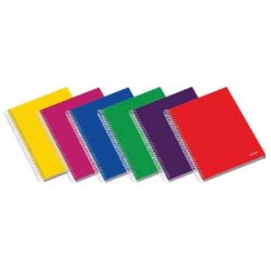 Caderno Espiral A4 Pautado PP Ambar School Sortido 100Fls 173304770110