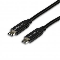 StarTech.com 2m 6ft USB C to USB C Cable - 5A PD - USB 2.0 USB-IF Certified - Cabo USB - 24 pin USB-C (M) reto para 24 pin USB-