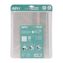 Forra Livros Ajustável 280x530mm 75mic Apli 5un APL16955
