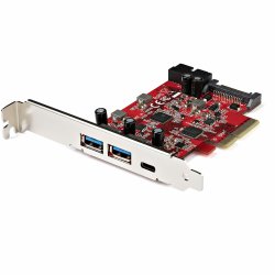 StarTech.com 5-Port USB PCIe Card, 10Gbps USB 3.1 Gen 2 PCIe Card w/ 1x USB-C & 2x USB-A, 1x 2 Port IDC (Internal 5Gbps USB Hea