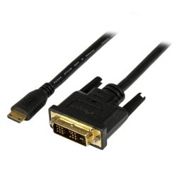 StarTech.com 1m (3.3 ft) Mini HDMI to DVI Cable, DVI-D to HDMI Cable (1920x1200p), 19 Pin HDMI Mini (C) Male to DVI-D Male, Dig