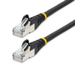 StarTech.com 7.5m CAT6a Ethernet Cable - Black - Low Smoke Zero Halogen (LSZH) - 10GbE 500MHz 100W PoE++ Snagless RJ-45 w/Strai