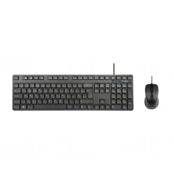 Targus - Conjunto de teclado e rato - combo - full size - antimicrobiana - USB - QWERTY - Reino Unido - preto AKM622UK