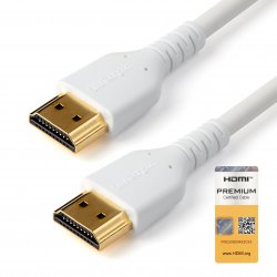 StarTech.com 1m Premium Certified HDMI 2.0 Cable with Ethernet, Durable High Speed UHD 4K 60Hz HDR 10, 3ft Rugged M/M HDMI Cord