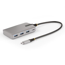 StarTech.com 4-Port USB-C Hub with USB-C DP Alt Mode Video Output 4K 60Hz, 3x USB-A, 1x USB-C, 100W Power Delivery Pass-Through