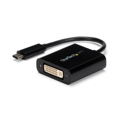 StarTech.com USB C to DVI Adapter - Black - 1920x1200 - USB Type C Video Converter for Your DVI D Display / Monitor / Projector