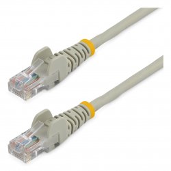 StarTech.com 0.5m Gray Cat5e / Cat 5 Snagless Ethernet Patch Cable 0.5 m - Cabo patch - RJ-45 (M) para RJ-45 (M) - 50 cm - PTNB