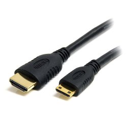 StarTech.com 0.5m High Speed HDMI Cable with Ethernet HDMI to HDMI Mini - Cabo HDMI com Ethernet - HDMI macho para 19 pin mini 
