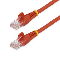 StarTech.com 0.5m Red Cat5e / Cat 5 Snagless Ethernet Patch Cable 0.5 m - Cabo patch - RJ-45 (M) para RJ-45 (M) - 50 cm - PTNB 