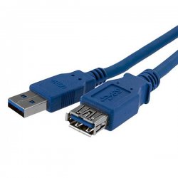 StarTech.com 1m Blue SuperSpeed USB 3.0 Extension Cable A to A - Male to Female USB 3 Extension Cable Cord 1 m (USB3SEXT1M) - C