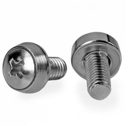 StarTech.com M6 x 12mm - Screws - 100 Pack - M6 Mounting Screws for Server Rack & Cabinet (CABSCREWSM62) - Kit de parafusos (pa