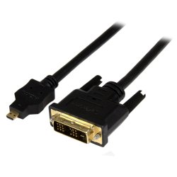 StarTech.com 2m Micro HDMI to DVI-D Cable - M/M - 2 meter Micro HDMI to DVI Cable - 19 pin HDMI (D) Male to DVI-D Male - 1920x1