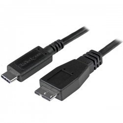 StarTech.com USB C to Micro USB Cable 0.5m - USB 3.1 Type C to Micro USB Type B Cable - Micro USB 3.1 to USB-C - Thunderbolt 3 