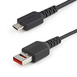 StarTech.com 3ft (1m) Secure Charging Cable, USB-A to Micro USB Data Blocker Charge-Only Cable, Power-Only Charger Cable for Ph