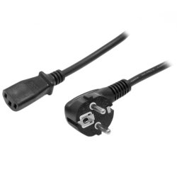StarTech.com 2m (6ft) Computer Power Cord, 18AWG, EU Schuko to C13 Power Cord, 10A 250V, Black Replacement AC Cord, TV/Monitor 
