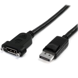 StarTech.com 3 ft / 91 cm 20 pin DP DisplayPort Extension Panel Mount Cable - DisplayPort to DisplayPort - Male to Female (DPPN