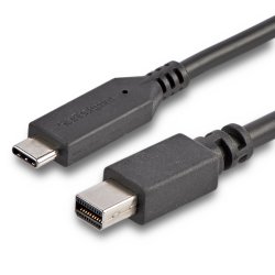StarTech.com 6ft / 2m USB-C to Mini DisplayPort Cable - 4K 60Hz - Black - USB 3.1 Type C to mDP Adapter (CDP2MDPMM6B) - Cabo Di