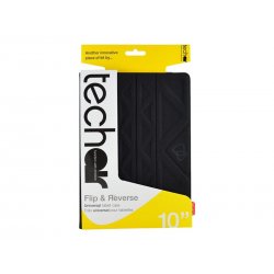 Tech air Universal - Capa flip cover para tablet - poliéster com textura - preto - 10.1"