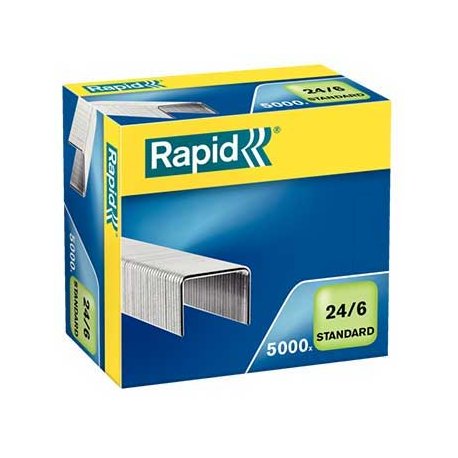 Agrafos 24/6 Rapid (2/20 Folhas) Cx5000un 1551052