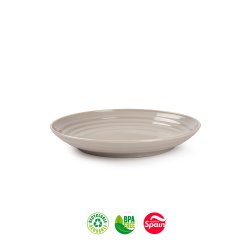 Pratos 16cm Plástico Reutilizável Classic Redondo Bege 1un 6621475