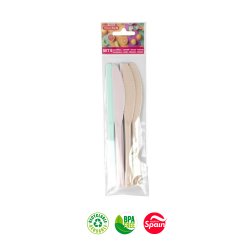 Facas Plástico Reutilizáveis 26cm Sortido 6un 6621484