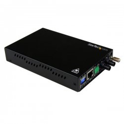StarTech.com 10/100 Mbps Ethernet to Fiber Optic Media Converter - Steel - Chassis Mount - ST Multimode - 1310nm - 2km (ET90110