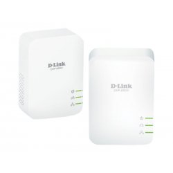 D-Link PowerLine AV2 600 Gigabit Starter Kit DHP-601AV - Kit adaptador de rede elétrica 1GbE, HomePlug AV (HPAV) - pode ser lig