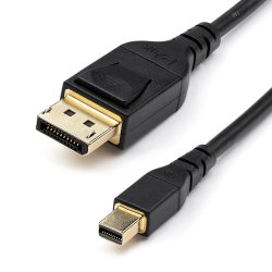 DP14MDPMM1MB StarTech.com 3ft (1m) VESA Certified Mini DisplayPort to DisplayPort 1.4 Cable, 8K 60Hz HBR3 HDR, Super UHD mDP to
