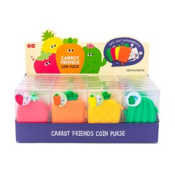 Porta Moedas Silicone Sortido Expositor 24un 1706348