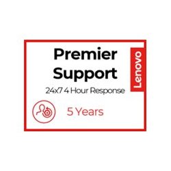 5WS7C00090 Lenovo Premier 4-Hour - Contrato extendido de serviço - peças e mão de obra - 5 anos - no local - 24x7 - resposta em