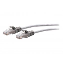 C2G30112 C2G 2ft (0.6m) Cat6a Snagless Unshielded (UTP) Slim Ethernet Network Patch Cable - Gray - Cabo patch - RJ-45 (M) para 
