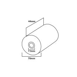 Rolo Papel 44x70x11mm 10un 1571014