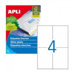 Etiquetas 105x148mm 100Fls A4 Apli 400un APL01280