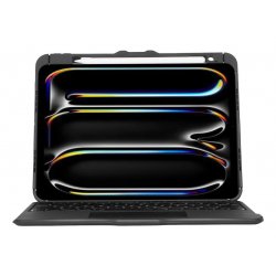 THZ988ES Targus Versavu - Teclado e pasta de folio - retroiluminação - sem fios - Bluetooth 5.0 - QWERTY - Espanhol - preto