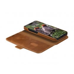 LY61GT001822 dbramante1928 Lynge - Capa flip cover para telemóvel - couro com granulação plena - canela - para Apple iPhone 15