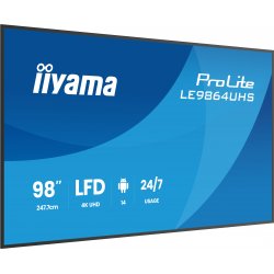 LE9864UHS-B1AG iiyama ProLite LE9864UHS-B1AG - 98" Classe Diagonal (97.5" visível) ecrã LCD com luz de fundo LED - sinalização 