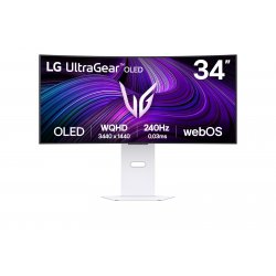 34GX90SA-W LG UltraGear 34GX90SA-W - Monitor OLED - gaming - curvo - 34" - 3440 x 1440 UWQHD @ 240 Hz - 1300 cd/m² - 1500000:1 