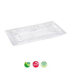 Travessa Plástico Reutilizável Cristal 15x28,5cm 6621530