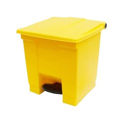 Contentor 30L Plástico Amarelo com Pedal RUBFG614300YEL