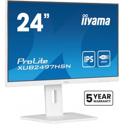 XUB2497HSN-W2 iiyama ProLite XUB2497HSN-W2 - Monitor LED - 24" (23.8" visível) - 1920 x 1080 Full HD (1080p) @ 100 Hz - IPS - 3