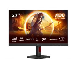 Q27G4ZR AOC Gaming Q27G4ZR - Monitor LED - 27" - 2560 x 1440 QHD @ 240 Hz - Fast IPS - 400 cd/m² - DisplayHDR 400 - 0.3 ms - 2x