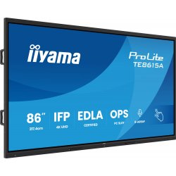 TE8615A-B1AG iiyama ProLite TE8615A-B1AG - 86" Classe Diagonal (85.6" visível) ecrã LCD com luz de fundo LED - sinalização digi