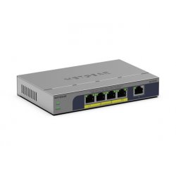 GS105P-300EUS NETGEAR GS105P - Interruptor - sem gestão - 1 x 10/100/1000 + 4 x 10/100/1000 (PoE+) - desktop, montável na pared