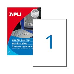 Etiquetas Resistentes 210x297mm 20Fls Poliester Mate 20un APL1228