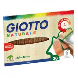 Lápis Cor 36un Cx Cartão Giotto Natural 18cm 160212300
