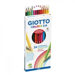Lápis Cor 24un Cx Cartão Giotto Colors 3.0 18cm 160276700