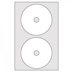 Etiquetas 117mm Multi3 para CD ou DVD 100 folhas 200un APL10816