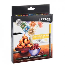 Marcador Duas Pontas Lyra Aqua Brush Duo Cx Cartão 24un 1306521240